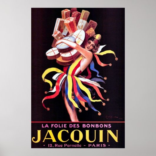 La Folie Des Bonbons Jacquin  reclame Poster (Voorkant)