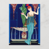 La Fontaine de coquillages, George Barbier Briefkaart (Voorkant)