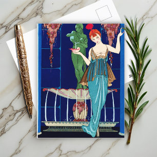 La Fontaine de coquillages, George Barbier Briefkaart