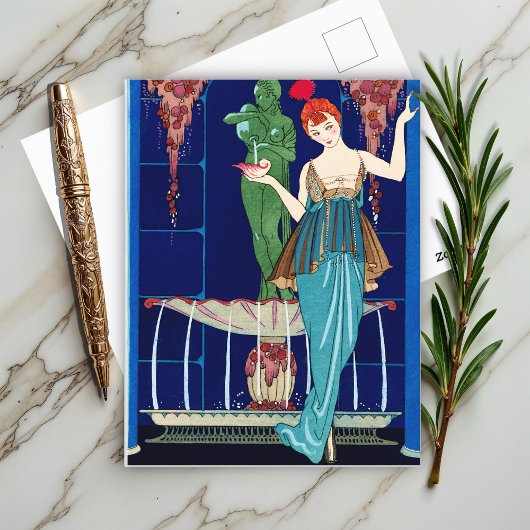 La Fontaine de coquillages, George Barbier Briefkaart
