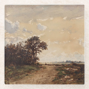 La Forêt de Fontainebleau aux Environs de Barbizon Glazen Onderzetter