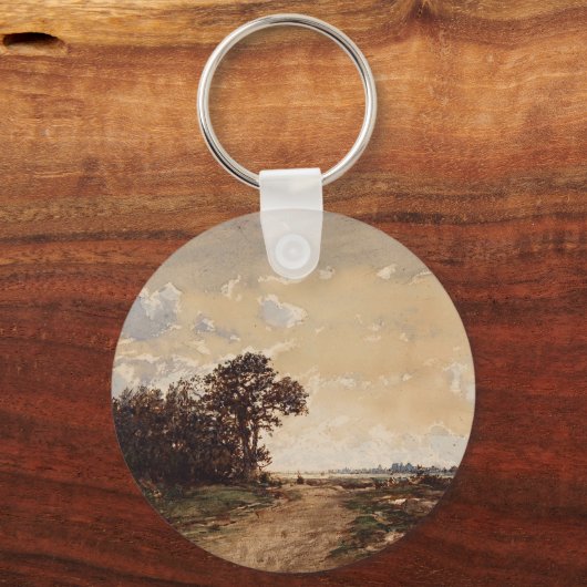 La Forêt de Fontainebleau aux Environs de Barbizon Sleutelhanger (Voorkant)