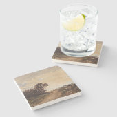 La Forêt de Fontainebleau aux Environs de Barbizon Stenen Onderzetter (Zijkant)