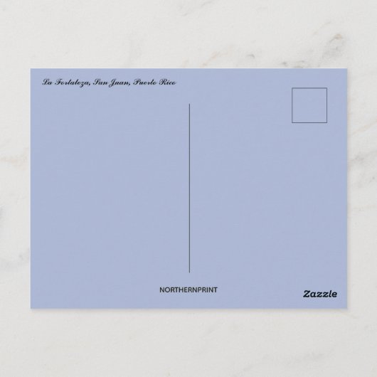 La Fortaleza San Juan Puerto Rico Briefkaart (Achterkant)