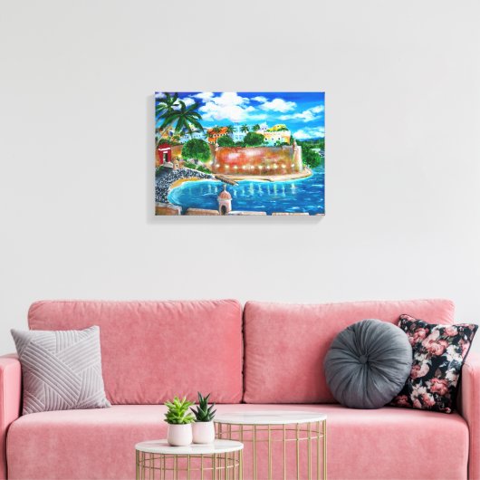 La Fortaleza, San Juan, Puerto Rico Canvas Print (Insitu (Woonkamer))