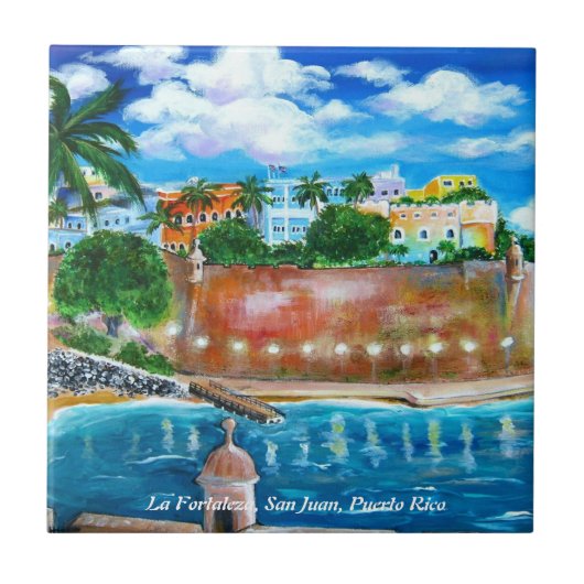 La Fortaleza, San Juan, Puerto Rico - Tile Tegeltje (Voorkant)