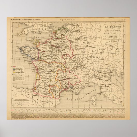 La France 1364 a 1380 Poster (Voorkant)