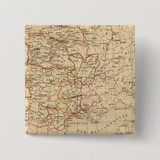La France 1364 a 1380 Vierkante Button 5,1 Cm (Voorkant)