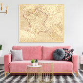 La France 1814 a 1840 Canvas Afdruk (Insitu (Woonkamer))