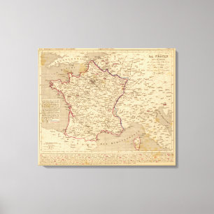 La France 1814 a 1840 Canvas Afdruk
