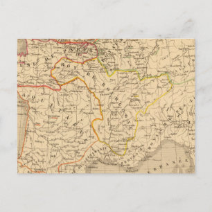 La France apres la mort de Clothaire 1er Briefkaart