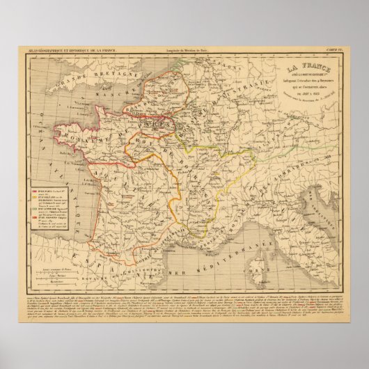 La France apres la mort de Clothaire 1er Poster (Voorkant)