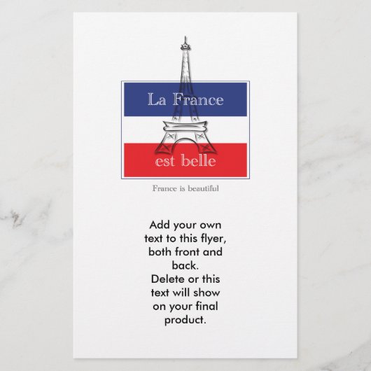 La France est Belle Flyer (Voorkant)