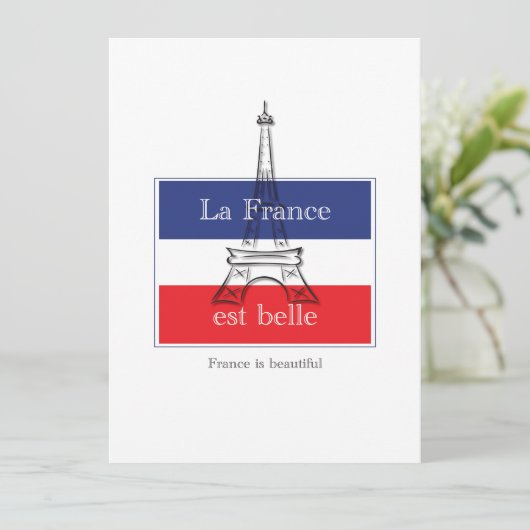 La France est Belle Kaart (Staand voorkant)