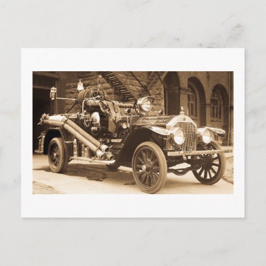 La France Fire Truck 1924 Briefkaart (Voorkant)
