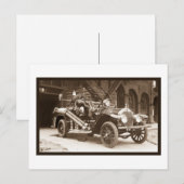 La France Fire Truck 1924 Briefkaart (Voorkant / Achterkant)