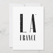 La France - minimalistic typography card Kaart (Voorkant)