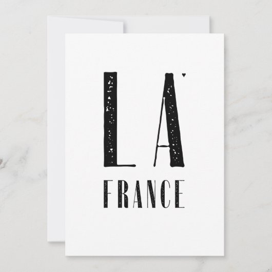 La France - minimalistic typography card Kaart (Voorkant)