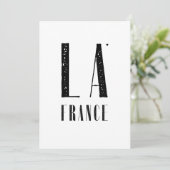 La France - minimalistic typography card Kaart (Staand voorkant)