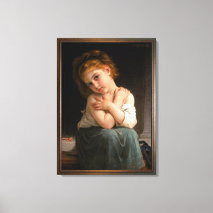 La Frileuse door William-Adolphe Bouguereau Canvas Afdruk