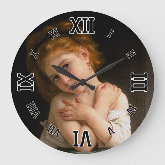 La Frileuse door William-Adolphe Bouguereau Grote Klok (Voorkant)