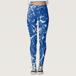 La fuente blu leggings