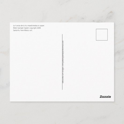 La Fuerza de la Fe The Power of Faith Inspiration Briefkaart (Achterkant)