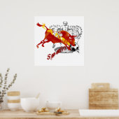 La Furia España Toro Artwork giften en t - shirts Poster (Keuken)