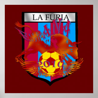 La furia futbol fans voetbalgeschenken poster