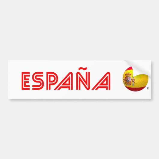 La Furia Roja - Football Spanje Bumpersticker (Voorkant)
