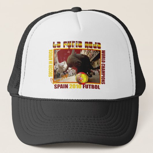 La Furia Roja Spain Bull Soccer Futbol Trucker Pet (Voorkant)