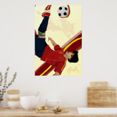 La Furia Roja Spanje 2014 Soccer by Sarjis Poster (Keuken)