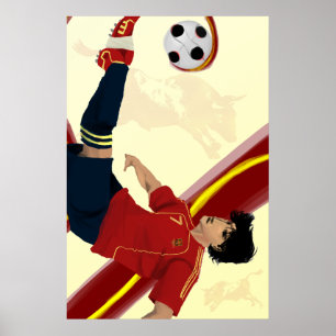 La Furia Roja Spanje 2014 Soccer by Sarjis Poster