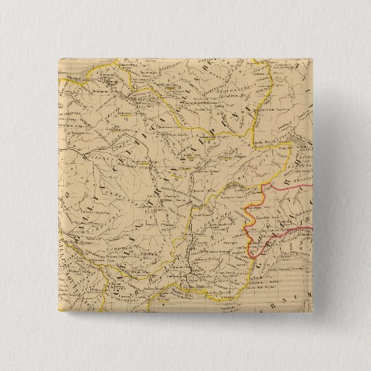 La Gaule Vierkante Button 5,1 Cm (Voorkant)