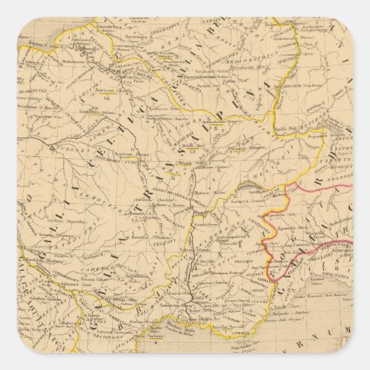 La Gaule Vierkante Sticker (Voorkant)