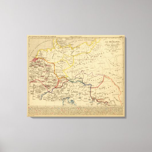 La Germanie a la fin du 5e siecle Canvas Afdruk (Voorkant)