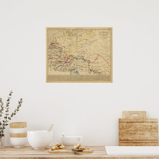 La Germanie a la fin du 5e siecle Poster (Keuken)