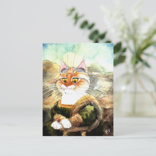 La Giagatto (Mona Heather) Briefkaart (Staand voorkant)