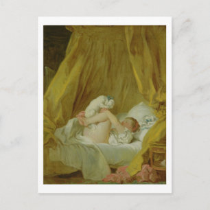 La Gimblette, Girl with a Dog, c.1770 (olie op ca. Briefkaart