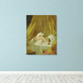 La Gimblette, Girl with a Dog, c.1770 (olie op ca. Canvas Afdruk (Insitu (Houten vloer))