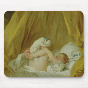 La Gimblette, Girl with a Dog, c.1770 (olie op ca. Muismat