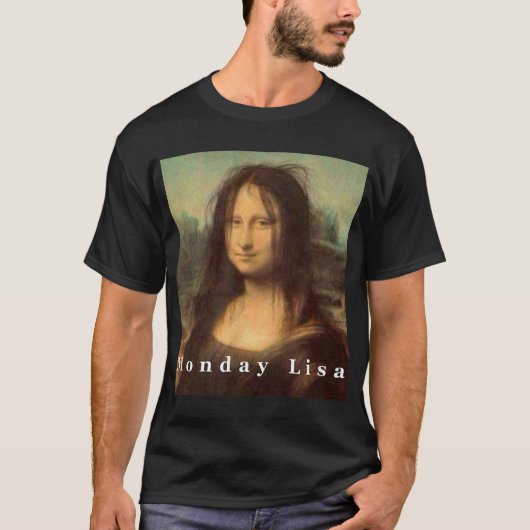 La Gioconda Mona Lisa Maandag Kunst T-shirt (Voorkant)