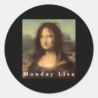 La Gioconda Mona Lisa Maandag Lisa Ronde Sticker