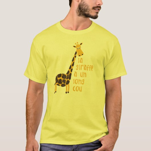 La giraffe a un long cou t-shirt (Voorkant)
