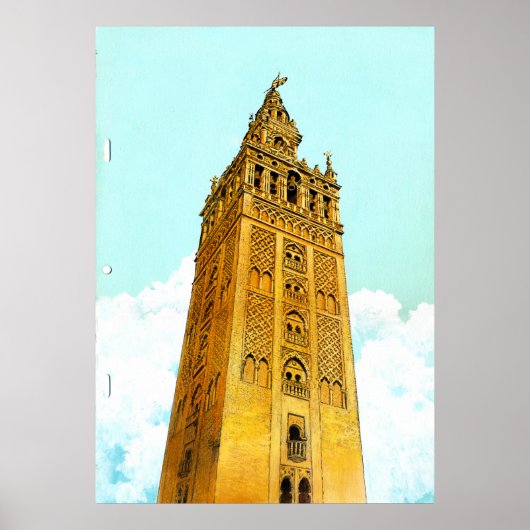 La Giralda de Sevilla - Don Quixote Background Poster (Voorkant)