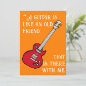 la gitarra QUOTE Feestdagenkaart (Staand voorkant)