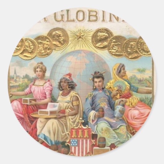 La Globina Sigarenlabel Ronde Sticker (Voorkant)