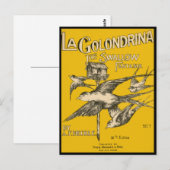La Golondrina Swallow Fantasia -  muziek Briefkaart (Voorkant / Achterkant)