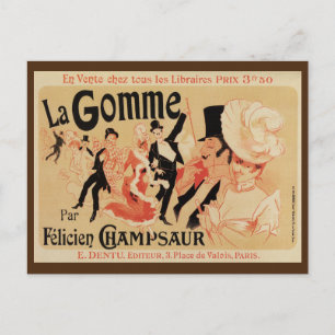 La Gomme door Champsaur belle epoque en jul Briefkaart