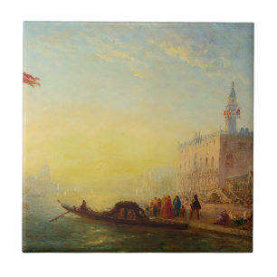 La Gondole, Quai Des Esclavons – Félix Ziem Tegeltje